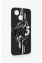 Tecno Spark 40C Compatible Black and White Ivy Pattern Silicone Case - 3