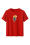 Lift You up Two Bears Printed Red T-Shirt 100% Cotton Comfortable Fit - 2