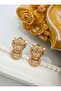 Jewelry Store Lion Earrings - Gold Color - - 3