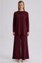 Yuvarlak Yaka Basic Tunik Bordo - 8