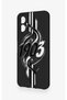 Omix X5 Compatible Black and White Ivy Patterned Silicone Case - 3