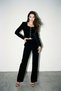 Black Velvet Jacket with Button Detail - 2