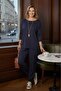 Navy Blue Lucky Pants Blouse Set - 3