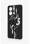 Vivo Y36 Compatible Black and White Ivy Patterned Silicone Case - 3