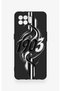 Oppo Reno 4 Lite Compatible Black and White Ivy Patterned Silicone Case - 3