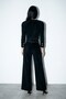 Black Button Detailed Round Neck Jacket - 4