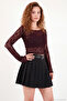 Floral Pattern Lace Boat Neck Blouse Women's Blouse 5867118 - 3