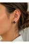 Women's Black Stone Earrings - 4