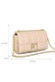 PG Classic Quilted Chain Crossbody Bag Flap Retro Shoulder Bag with Zippered Interior Compartment for Women - 6