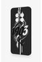 Realme 12 4g Compatible Black and White Ivy Patterned Silicone Case - 4