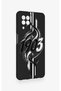 حافظة سيليكون متوافقة مع هاتف سامسونج A22 باللونين الأسود والأبيض بنمط اللبلاب - 3
