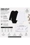 3-Piece Children's Long Sleeve Bodysuit 90% Cotton 10% Elastane Hooked Bottom Closure Flexible and Comfortable Ages 4-12 - 3