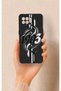Oppo Reno 4 Lite Compatible Black and White Ivy Patterned Silicone Case