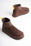 Women's Bitter Brown Suede 5cm Thick Soled Winter Stretch High-Top Casual Boots - 5