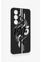Samsung S26 Compatible Black and White Ivy Patterned Silicone Case - 3