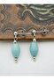Turquoise Stone Earrings - Multicolor - - 4