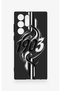 Samsung S22 Ultra Compatible Black and White Ivy Patterned Silicone Case - 2