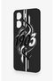 Redmi 13C Compatible Black and White Ivy Patterned Silicone Case - 4