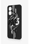 Vivo Y16 Compatible Black and White Ivy Patterned Silicone Case - 3