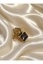 Women's Black Stone Earrings - 2