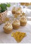 30Pcs Gold Star Cupcake Picks-Gold Star Birthday Cake Decoration-Star Cake Ornament Christmas Party Cake Decorating Supplies - 4