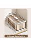 Foldable Plastic Organizer Drawers - Pullable Closet Wardrobe Organizer,47L x 30W x 22H Stackable St - 3