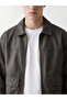 Standard Fit Shirt Roba Collar Men's Leather Look Jacket for Style Enthusiasts from Uzg Store - 4