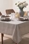 Colber Beige Striped Seamless Tablecloth Set, 12 Seater, 26 Pieces
