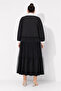 Plus Size Contrast Collar Zippered Jacket Sleeveless Dress Sporty Stylish Women's Two Piece Set - 2