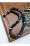 Labradorite and Matte Onyx Natural Stone Bracelet - Multicolored