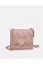 Girls Pale Pink Quilted Crossbody Bag