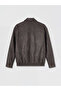 Standard Fit Shirt Roba Collar Men's Leather Look Jacket for Style Enthusiasts from Uzg Store - 8