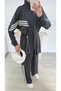 Women's Zippered Adjustable Waist Detail Sports Suit - 6