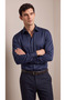 Men's Slim Fit Classic Satin Shirt Long Sleeve Modern Cut - 2