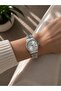 Women's Wristwatch 28 mm Steel Band White Dial Silver Color Quartz with Date Display - 2