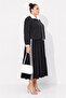 Plus Size Contrast Collar Zippered Jacket Sleeveless Dress Sporty Stylish Women's Two Piece Set - 4