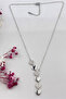 Stainless Steel Cz and Flat Heart Shooting Star "Y" Model Necklace Gold / Silver Color Eck72 - 5
