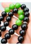 Green Agate and Onyx Prayer Beads - Multi-Colored - - 4