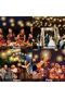 أضواء الألعاب النارية من دينيك مايك، 200 مصباح LED على شكل نجمة من الأسلاك النحاسية، 8 أوضاع تعمل بالبطارية - 3