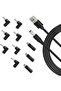 كابل طاقة USB إلى DC 5 فولت، كابل شحن عالمي بقابس DC 5.5x2.1 ملم مع 10 رؤوس توصيل (5.5)