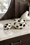 Pebble |   Black Silver Color, Set of 2 Decorative Storage Boxes with Lids – Large & Small Size Jewelry and Accessory Boxes, Mono Izler Series