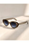 Unisex Oval Frame Uv400 Sunglasses |   Case and Cleaning Cloth Gift Set - 2