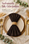 Napkin Holder 6-Piece Bohemian Napkin Set Wedding 100% Cotton Crinkled Textured Engagement Organization Table Napkin - 5