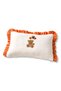 Embroidered Muslin Baby Swaddle Blanket and Pillowcase Set – Orange Ruffled 100% Cotton - 3