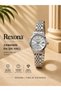 Women's Wristwatch 25 mm Steel Band White Dial Silver Color with Calendar Display