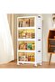 4-Tier Stackable Storage Bins with Wheels, Plastic Storage Cabinet with Clear Doors for Kit - 2