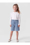 Alita City Lcw Kids Indigo Denim Stoned Bermuda Girls' Jean Shorts with a Difference