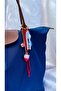 Colorful Beaded Bag Charm – Red