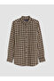 Standard Fit Checked Embroidered Gabardine Men's Shirt from Uzg Store for Style Enthusiasts - 2