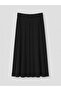 Alita City Lcw Modest Black Plain Midi Women's Skirt with a Difference - 6